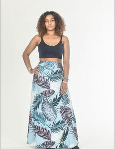 Cami Crop Top With Tropical Skirt